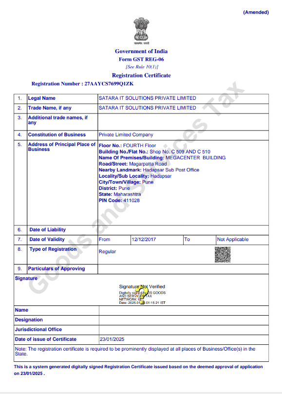 Certificate of Incorporation